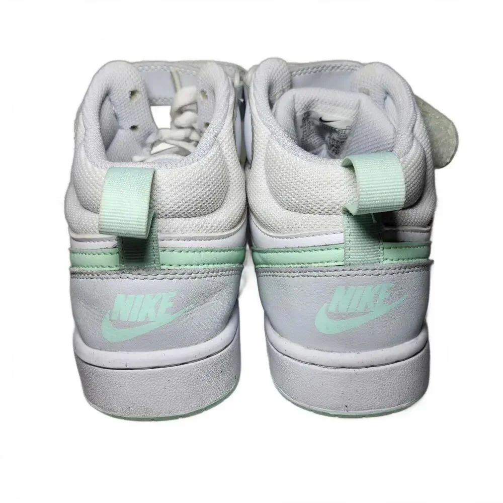 NIKE COURT BOROUGH 2 MID PUREPLATINUM MINT FOAM SHOES SZ.4.5Y